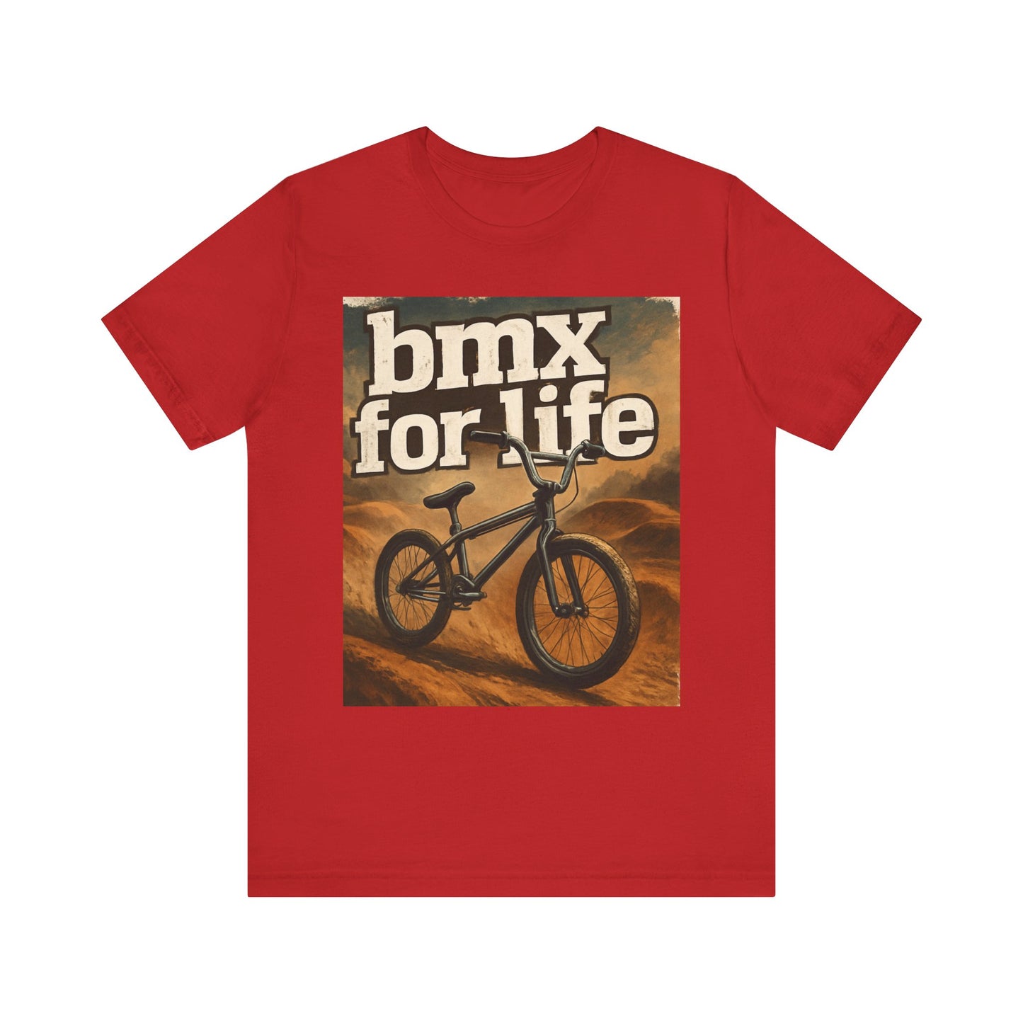 "BMX for Life" Unisex Jersey Tee - Casual Cycling T-Shirt, Gift for BMX Lovers, Outdoor Adventure Tee, Sports Fan Apparel, Summer Style