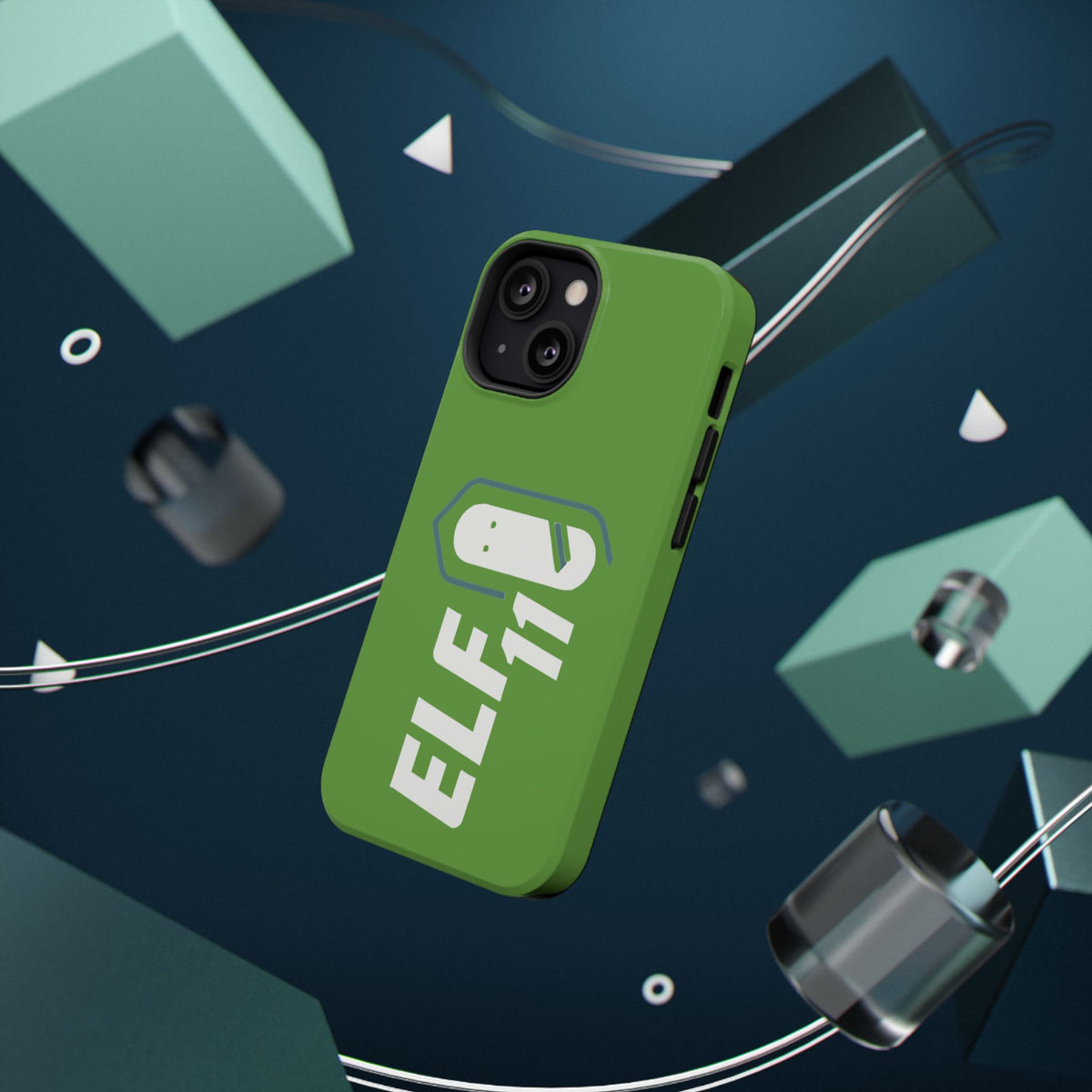 ELF11 Green Impact-Resistant Phone Case — Rugged Shockproof Protective Cover