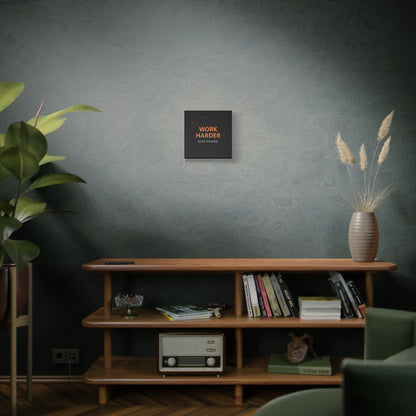 Motivational Canvas Wall Art - "Work Harder, Work Smarter"