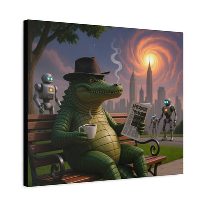 ALIGATOR END TIMES canvas wall art picture
