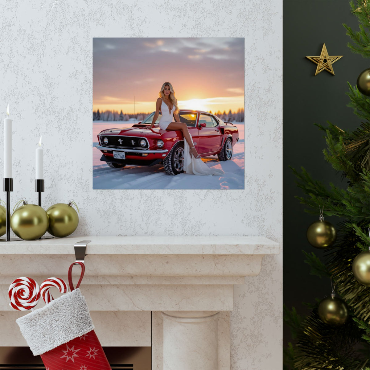 Heaven on a 69 , garage art poster