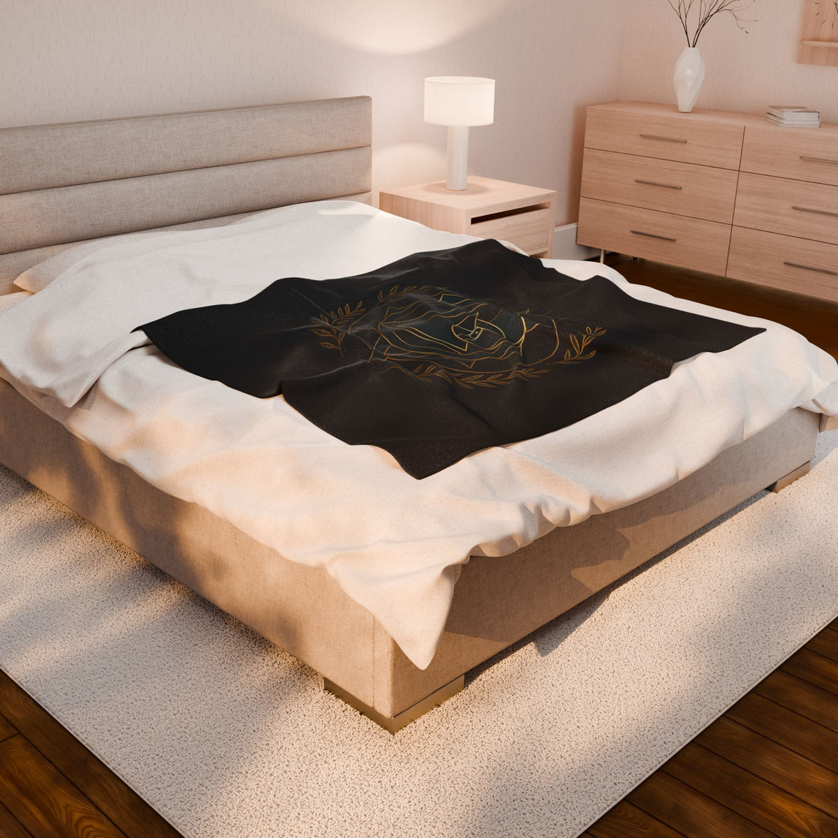 Gothic Velvet Plush Blanket - Cozy Décor for Gaming Lovers
