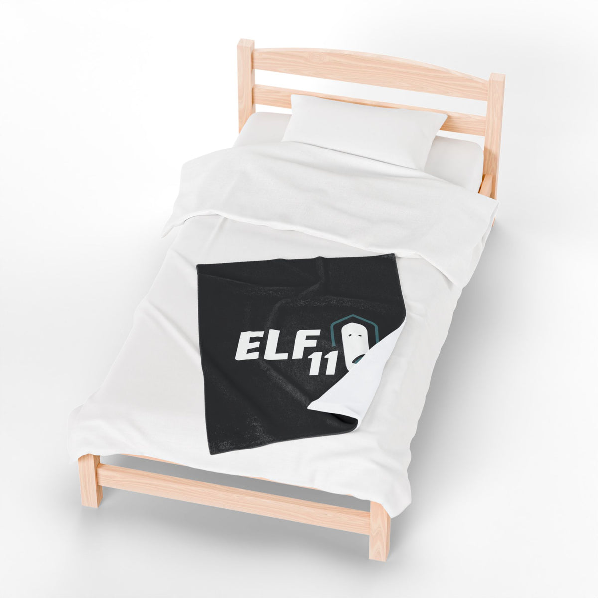 Cozy Velveteen Plush Blanket for Holiday Comfort - 'Elf 11' Design