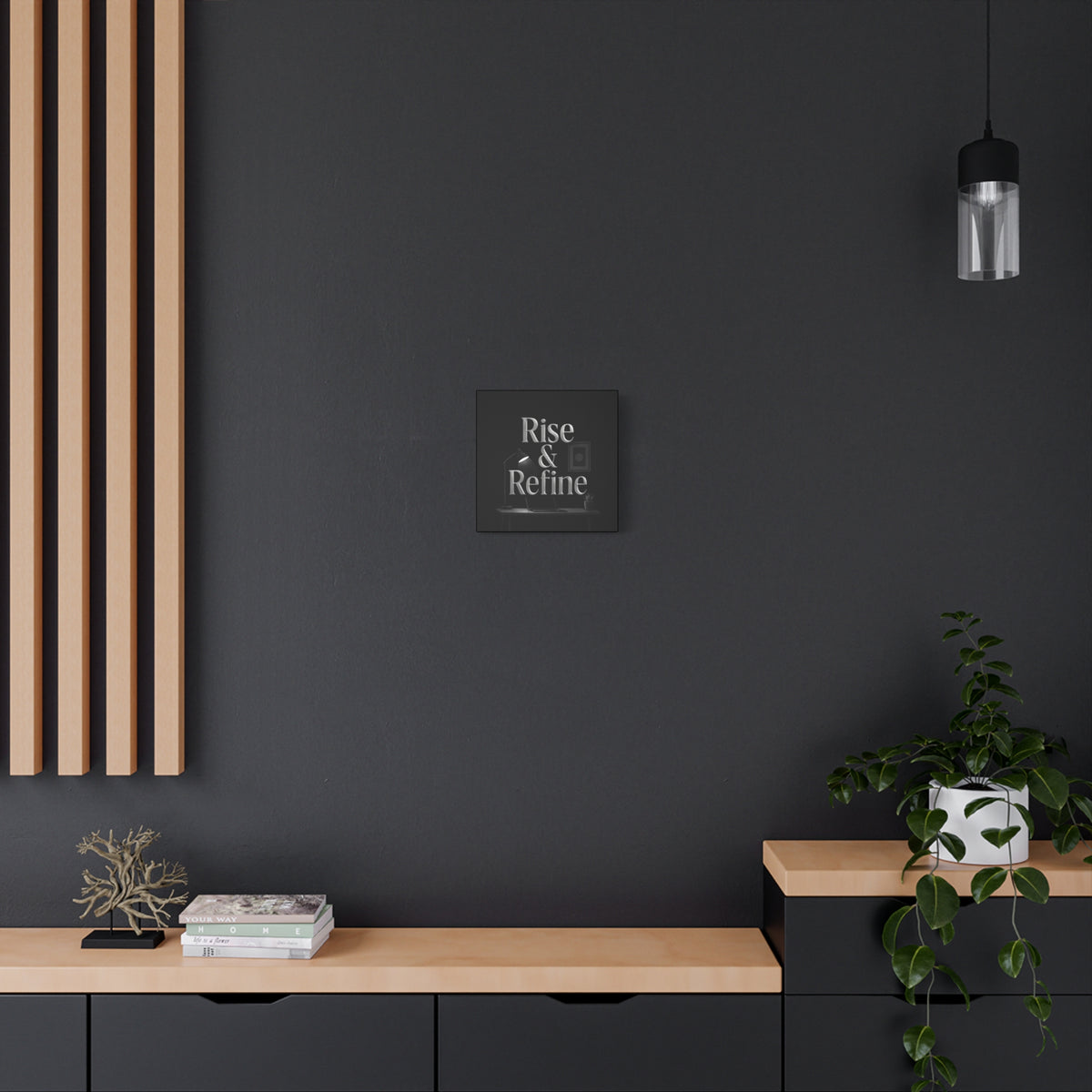 rise and refine motivation canvas art